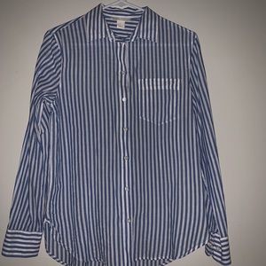 H&M striped button up shirt
